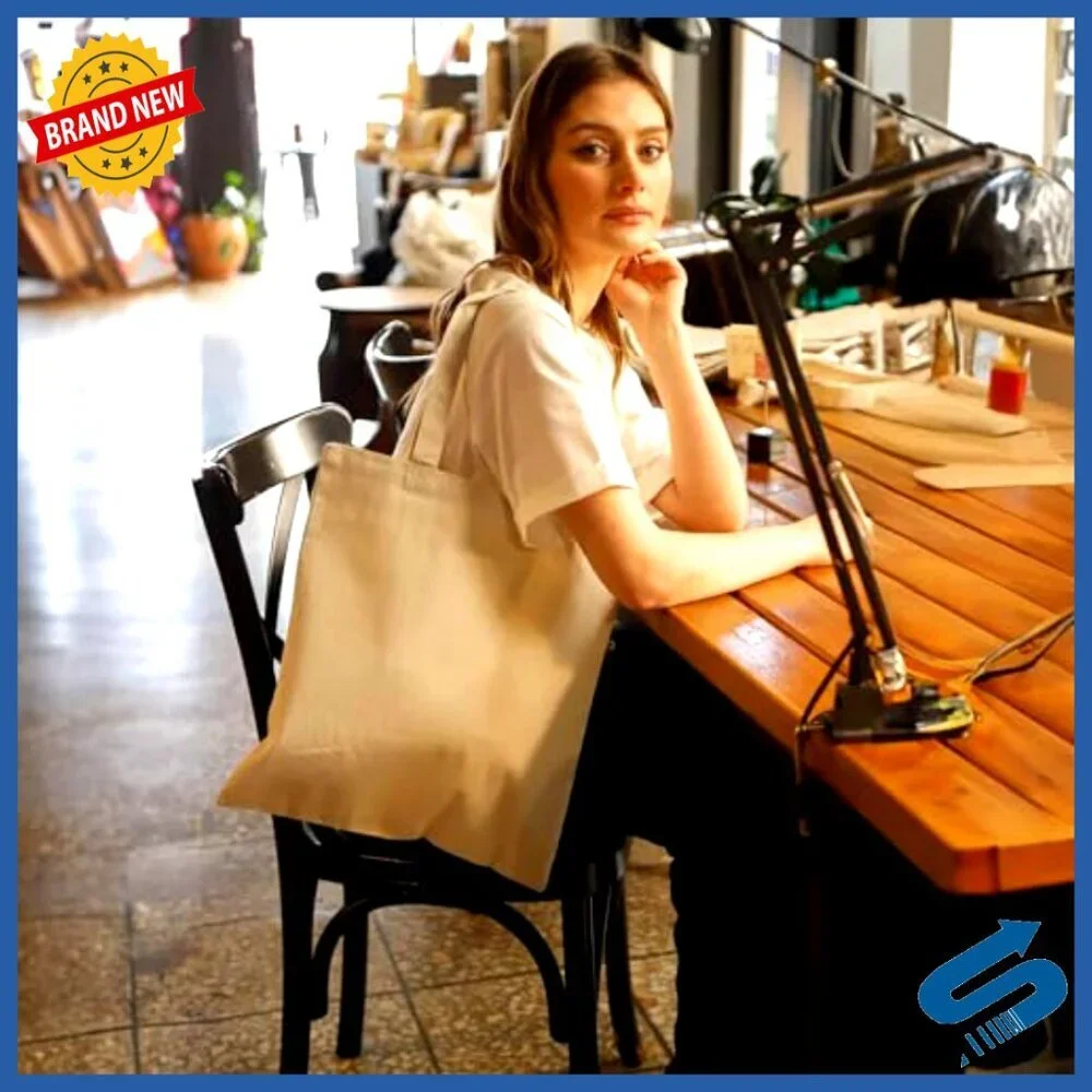 Heavy Duty Recycled Canvas Tote Bags Bulk Pack Eco Friendly Reusable